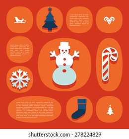 Christmas flat infographic