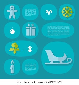 Christmas flat infographic