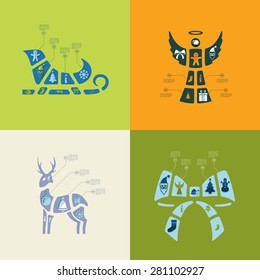 Christmas flat infographic