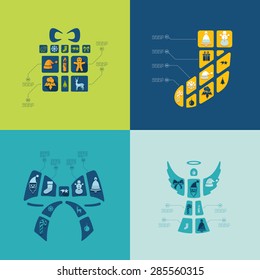 Christmas flat infographic