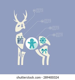 Christmas flat infographic