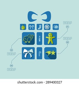 Christmas flat infographic