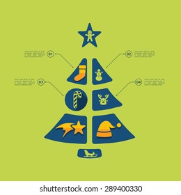 Christmas flat infographic