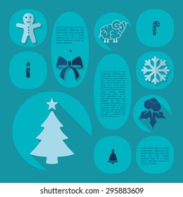 Christmas flat infographic