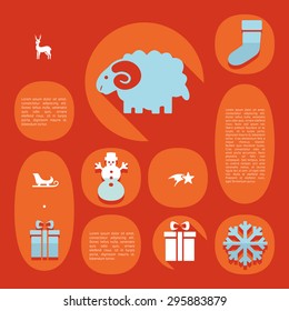 Christmas flat infographic
