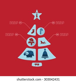 Christmas flat infographic