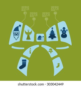 Christmas flat infographic