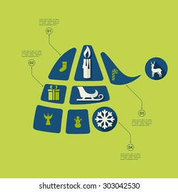 Christmas flat infographic