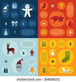 Christmas flat infographic