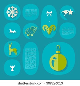 Christmas flat infographic