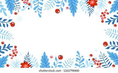 Christmas flat lay design with gift boxes.  Christmas and new year element, poster for your design. Great for greeting card, poster, banner. Square frame for winter and holiday decor.
