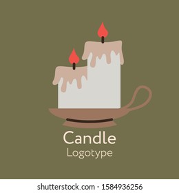 Christmas flat logo. Cartoon. Vector. 