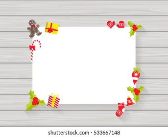 Christmas Flat Style Design, with Space for your text.