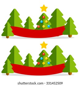 Christmas flat vector banner