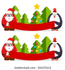 Christmas flat vector banner
