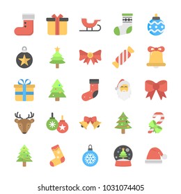 Christmas Flat Vector Icons