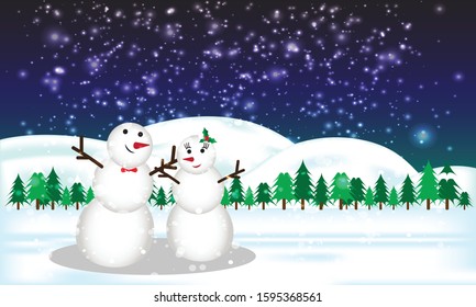 Christmas flat vector illustration banner for web and print use