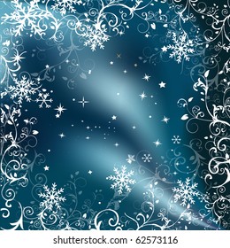 Christmas Floral background - vector 10 EPS illustration