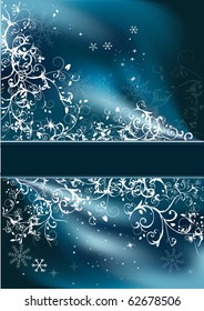 Christmas floral background - vector EPS 10 illustration