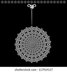 Christmas floral background. Vector illustration for your design.