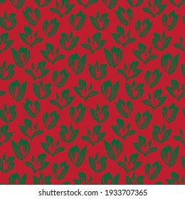Navidad Floral fondo de patrón sin soldadura floral adecuado para impresiones de moda, gráficos, fondos y artesanías