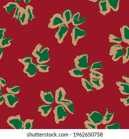 Christmas Floral seamless pattern background suitable for fashion prints, graphics, backgrounds and crafts