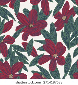 Navidades Diseño floral sin fisuras del patrón para los textiles de la moda, los gráficos, los fondos y las artes