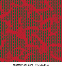 Christmas Floral seamless pattern with striped background for fashion textiles and graphics