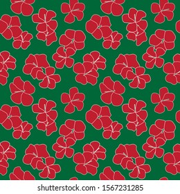 Christmas Floral seamless Pattern in Vector - Suitable for prints, patterns, backgrounds, websites, wallpaper, crafts
