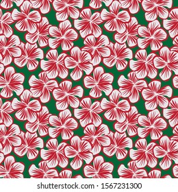 Christmas Floral seamless Pattern in Vector - Suitable for prints, patterns, backgrounds, websites, wallpaper, crafts