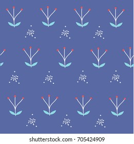 Patrón vectorial sin costuras floral de Navidad