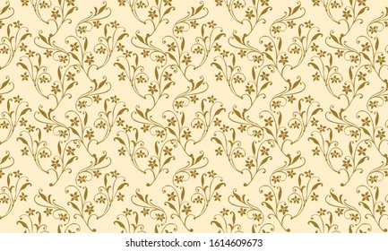Christmas floral unique pattern, with leaf and flower elegant drawing.