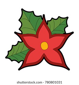 christmas flower decorative icon