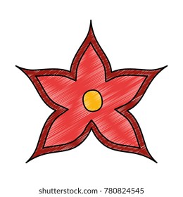 christmas flower decorative icon
