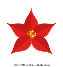 christmas flower decorative icon
