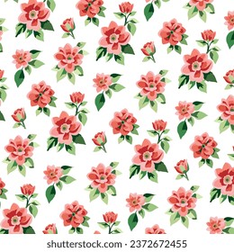 vector de acuarela de patrón floral de navidad