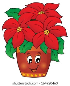 Christmas flower theme image 1 - eps10 vector illustration.