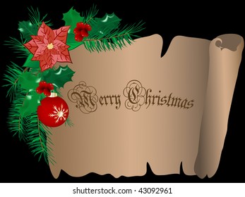 Christmas flower - vector illustration