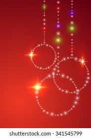 Christmas flyer the ball background