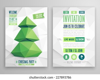 Christmas flyer - geometric style.