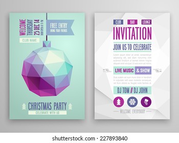 Christmas flyer - geometric style.