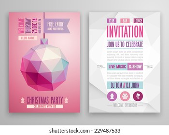 Christmas flyer - geometric style.