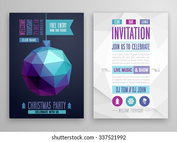 Christmas flyer - geometric style.