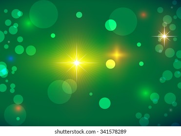 Christmas flyer in green background