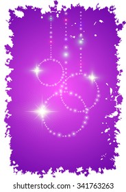Christmas flyer in pink background