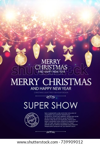 christmas flyer poster template elegant design stock vector royalty christmas flyer template