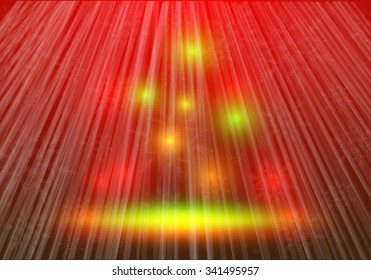 Christmas flyer in red background