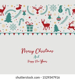 christmas flyer repeat pattern card vector eps