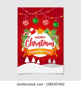 Christmas flyer template design vector