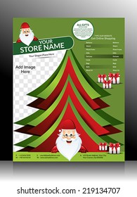 Christmas Flyer Template vector illustration 